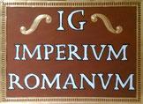 Schild der IG Romanum